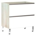 Ver imagem 1 de Balcão Sem Tampo 80cm Misto Basculante Luci Legno Crem e Branco