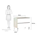 Ver imagem 3 de Balcão Sem Tampo 80cm Misto Basculante Luci Legno Crem e Branco