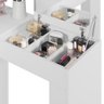Escrivaninha De Canto Com Camarim Jade Freijó/Off White - Ninho Decor - 4