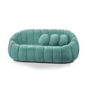 Ver imagem 7 de Sofá 2 Lugares com Poltrona Orgânica Fixa Cloud Bouclê Azul Turquesa E03 - D'Rossi