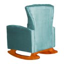 Ver imagem 6 de Poltrona Balanço C/ Puff Melinda Veludo Azul Turquesa - Lm Decor