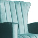 Ver imagem 4 de Poltrona Balanço C/ Puff Melinda Veludo Azul Turquesa - Lm Decor