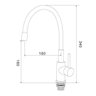 Torneira Cozinha Gourmet Flexível Monocomando Mesa Pret ME07 Doan - 5