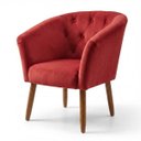 Ver imagem 5 de Jogo 2 Poltronas Estofadas Tecido Veludo Elegante para Sala de Espera Aconchegante Pés de Madeira Re