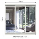 Ver imagem 3 de Guarda-Roupa Casal Madesa Istambul 3 Portas de Correr de Espelho 3 Gavetas Branco Cor:Branco