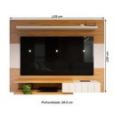 Ver imagem 4 de Painel para Tv até 50 Polegadas Opala 1 Porta para Tv Pinho/off White - Panorama Móveis