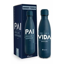 Garrafa Termica Metal - Pai Orgulho e Admiracao - 1 Garrafa Termica Metal - Pai Orgulho e Admiracao - 1