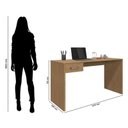 Ver imagem 4 de Mesa para Computador com Gaveta e Gaveteiro Gávea com Chave 4 Gavetas Freijó Fosco - Móveis Leão