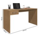 Ver imagem 3 de Mesa para Computador com Gaveta e Gaveteiro Gávea com Chave 4 Gavetas Freijó Fosco - Móveis Leão