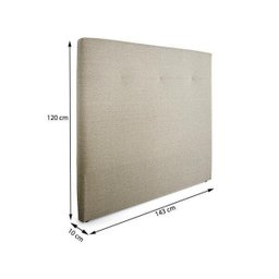 Cabeceira Serena Casal Herval Estofada, 138 cm, Linho bege - 4