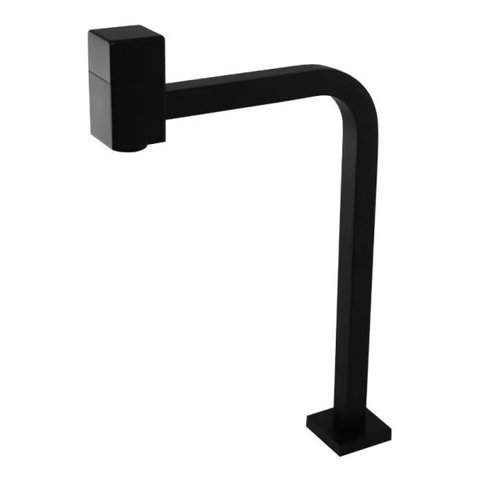 Torneira Banheiro Lavabo Link Quadrada 90° Preta