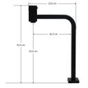 Ver imagem 4 de Torneira Banheiro Lavabo Link Quadrada 90° Preta