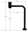 Ver imagem 4 de Torneira Banheiro Lavabo Link Quadrada 90° Preta