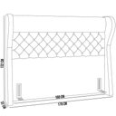 Ver imagem 4 de Kit Cabeceira Cama Box Casal 160cm Madrid com Puff Recamier Santorini Linho Bege