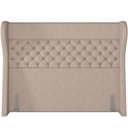 Ver imagem 6 de Kit Cabeceira Cama Box Casal 160cm Madrid com Puff Recamier Santorini Linho Bege