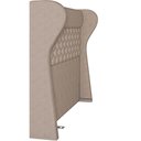 Ver imagem 2 de Kit Cabeceira Cama Box Casal 160cm Madrid com Puff Recamier Santorini Linho Bege