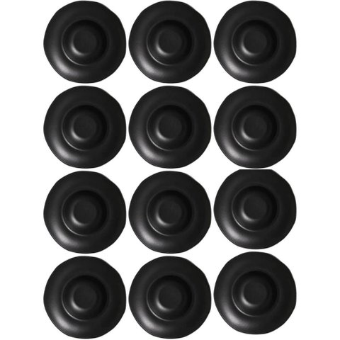Conjunto 12 Pratos para Risotos Massas Cerâmica Porto Brasil Preto Matte 340ml Orgânico Chapéu