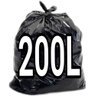 Saco De Lixo 200 Litros Preto Super Reforçado:Preto - 1