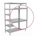Ver imagem 2 de Estante 6 Planos Perfurados Inox 430 | 110×48,5x180cm