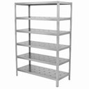 Ver imagem 3 de Estante 6 Planos Perfurados Inox 430 | 110×48,5x180cm