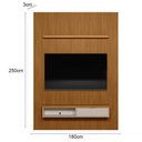 Ver imagem 4 de Painel Ripado para TV 75 Pol. com Bancada 180cm Prime Plus L06 Nature/Off White - Mpozenato