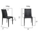 Ver imagem 3 de Conjunto Mesa e 6 Cadeiras Zurick Moderno Alumínio Rattan Sintético Café