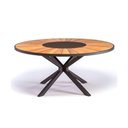 Ver mais imagens de Conjunto Mesa e 6 Cadeiras Zurick Moderno Alumínio Rattan Sintético Café