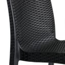 Ver imagem 2 de Conjunto Mesa e 6 Cadeiras Zurick Moderno Alumínio Rattan Sintético Café