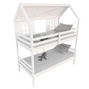 Ver imagem 5 de Beliche Casinha Bela - Madeira Maciça Branco/rosa | Megamobilia