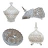 Kit 5 Peças Semi Cristal Decoração Fruteira Bomboniere- 8797 - 8795 - 1