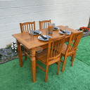 Ver imagem 5 de Mesa Madeira de Demolição 140cm X 70cm com 4 Cadeiras Bh Sudeste Rústico