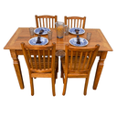 Ver imagem 2 de Mesa Madeira de Demolição 140cm X 70cm com 4 Cadeiras Bh Sudeste Rústico