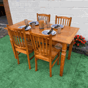 Ver imagem 3 de Mesa Madeira de Demolição 140cm X 70cm com 4 Cadeiras Bh Sudeste Rústico