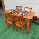 Ver imagem 4 de Mesa Madeira de Demolição 140cm X 70cm com 4 Cadeiras Bh Sudeste Rústico