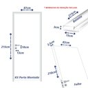 Ver imagem 4 de Kit Porta de Madeira 210x82cm Batente 15cm Lisa Primer Uniportas Abertura Esquerda