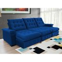 Ver imagem 2 de Sofá Coliseu 3.10m Retrátil e Reclinável Super Pillow - Azul