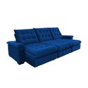Ver imagem 1 de Sofá Coliseu 3.10m Retrátil e Reclinável Super Pillow - Azul