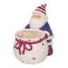 Saco Pote Decorativo Papai Noel Roxo Natal Ceramica 5099 - 1