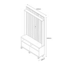 Ver imagem 4 de Estante Home para Tvs 50" Estilos Naturalle e Off Ripado Carmolar