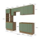 Ver imagem 2 de Lavanderia Modulada Kappesberg Celeste 9 Peças Nogueira/verde 310,5cm