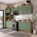 Ver imagem 1 de Lavanderia Modulada Kappesberg Celeste 9 Peças Nogueira/verde 310,5cm