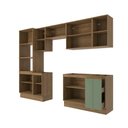 Ver imagem 3 de Lavanderia Modulada Kappesberg Celeste 9 Peças Nogueira/verde 310,5cm