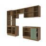 Lavanderia Modulada Kappesberg Celeste 9 Peças Nogueira/verde 310,5cm - 3
