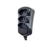 Kit 3 Extensão Elétrica 3 Tomadas 2p+T 10A 5 Metros Cabo PP Bivolt 127V e 250V - Preto - 5 Metros - 3