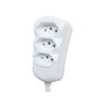 Kit 4 Extensão Elétrica 3 Tomadas 2p+T 10A 5 Metros Cabo PP Bivolt 127V e 250V - Branco - 5 Metros - 5