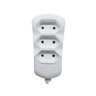 Kit 3 Extensão Elétrica 3 Tomadas 2p 10A 10 Metros Cabo Paralelo Bivolt 127V e 250V - Branco - 10 Me - 3