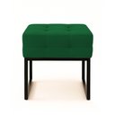 Ver imagem 5 de Puff Sala Decorativo Quadrado Industrial Elisa Veludo Verde D03 - D’Rossi