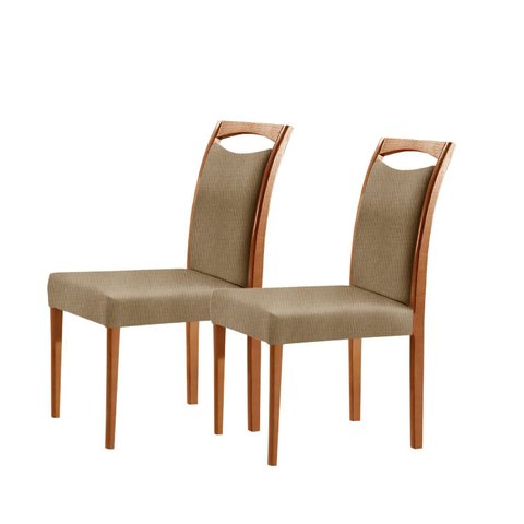 Conjunto 2 Cadeiras Madeira Maciça Safira
