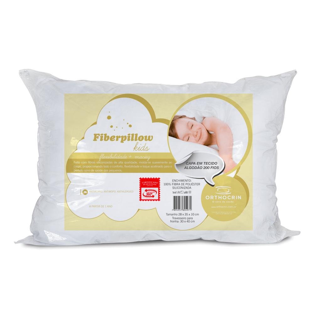 Travesseiro Infantil Orthocrin Fibra Fiberpillow Kids - 1