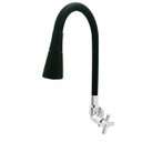 Ver imagem 2 de Torneira Cozinha Conic Preta Parede Tubo Conico 2 Jatos C31 3068 1/4